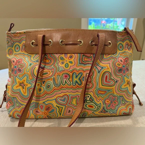 Dooney & Bourke rare rainbow doodle y2k purse - Picture 7 of 12